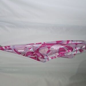 FREE with Purchase Geometric Satin/Silky Feel Scarf Bright Sheer